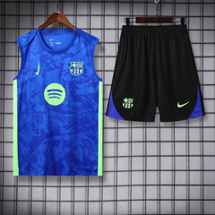 Barcelona Blue Sleeveless Jersey With Shorts 2025