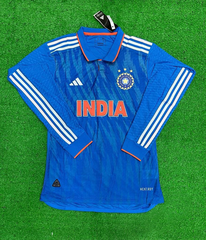 India ICC Cricket World Cup 2023 Jersey FULL SLEEVE PLAYER VERSION S, 2023  World Cup Team List India