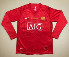Manchester United 2008 Champions League Final RONALDO 7 Home Retro Jersey FULL SLEEVE