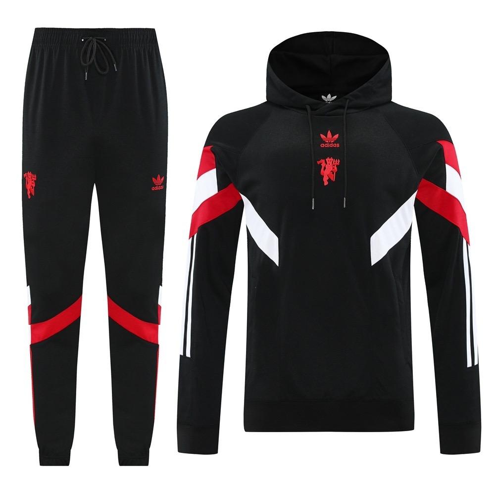Manchester United Black Hoodie Tracksuit 25 26 Season