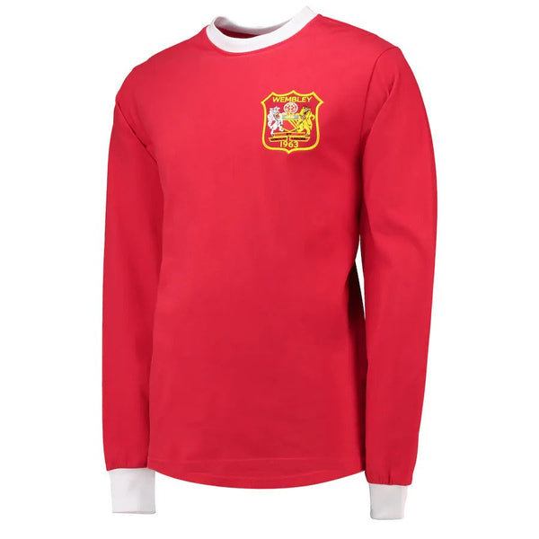 Man Utd retro jersey long sleeve Wembley 1963