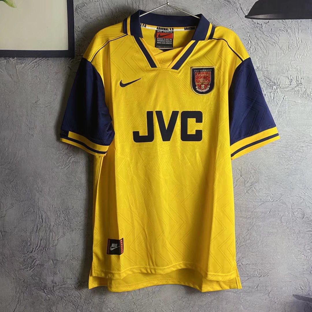 Arsenal1996-97JVCYellowRetroJersey