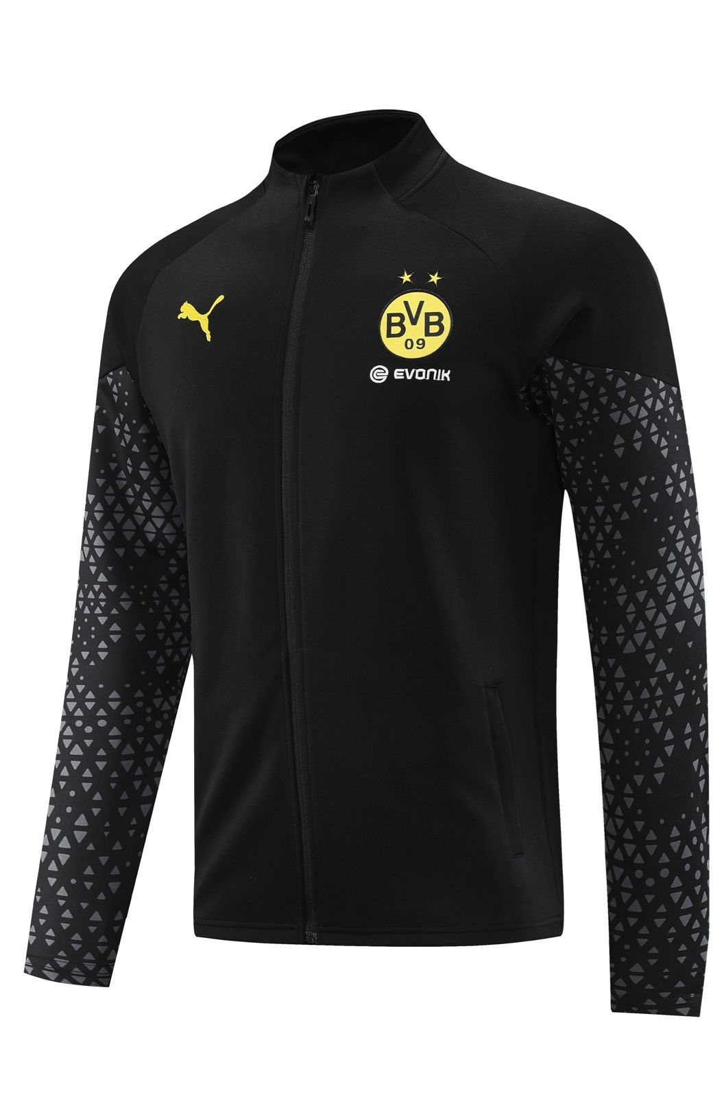 Borussia Dortmund Black Winter Jacket 23 24 Season