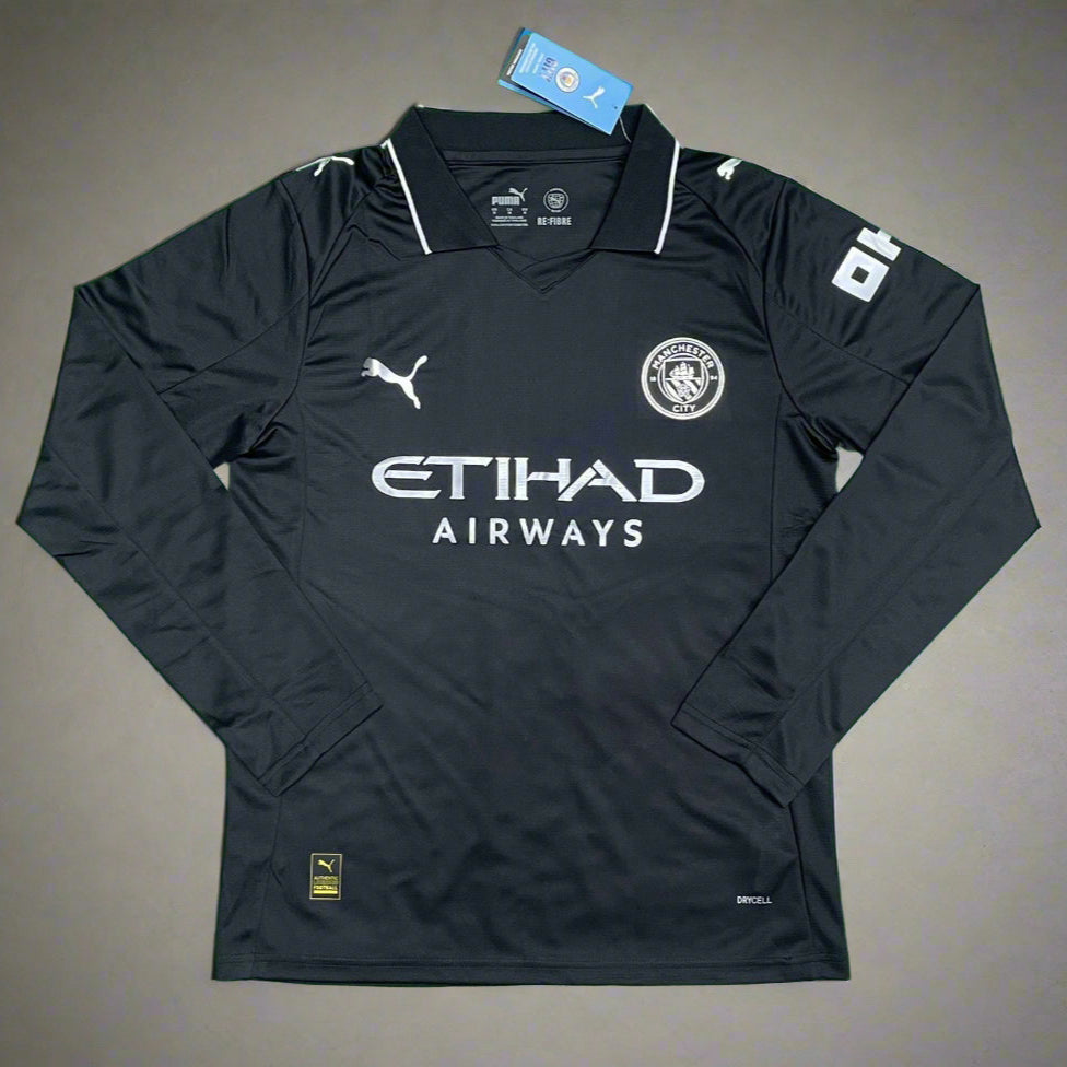 Manchester City Away Black Jersey 25 26 Season FULL SLEEVE
