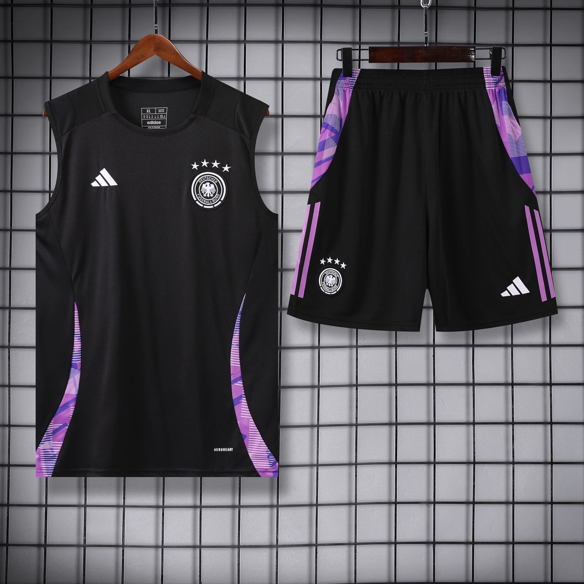 Germany Black Sleeveless Jersey With Shorts 2025