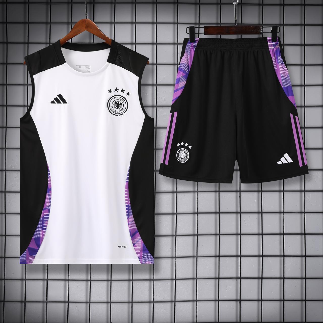 Germany White Sleeveless Jersey With Shorts 2025