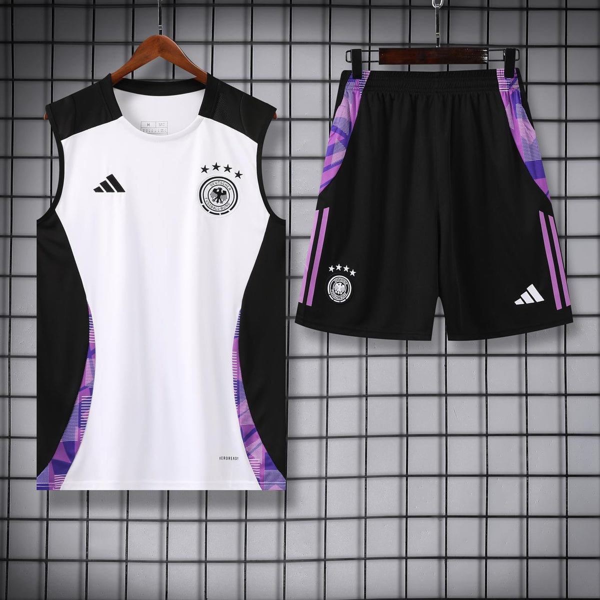 Germany White Sleeveless Jersey With Shorts 2025