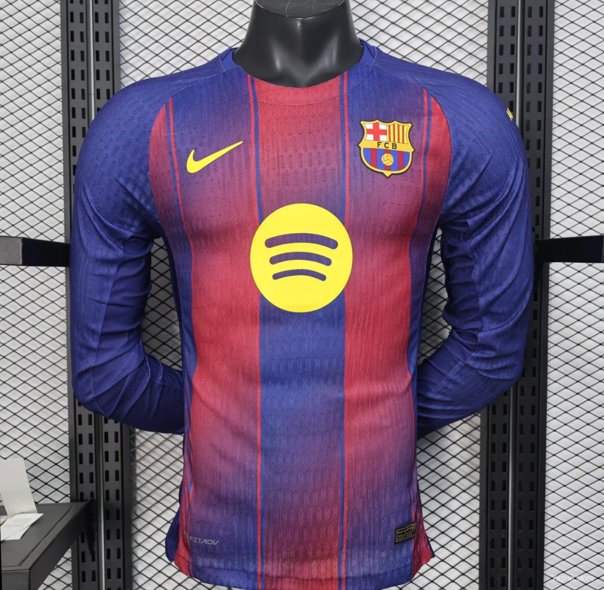 Barcelona Jersey Home 25 26 Season FULL SLEEVE PLAYER VERSION