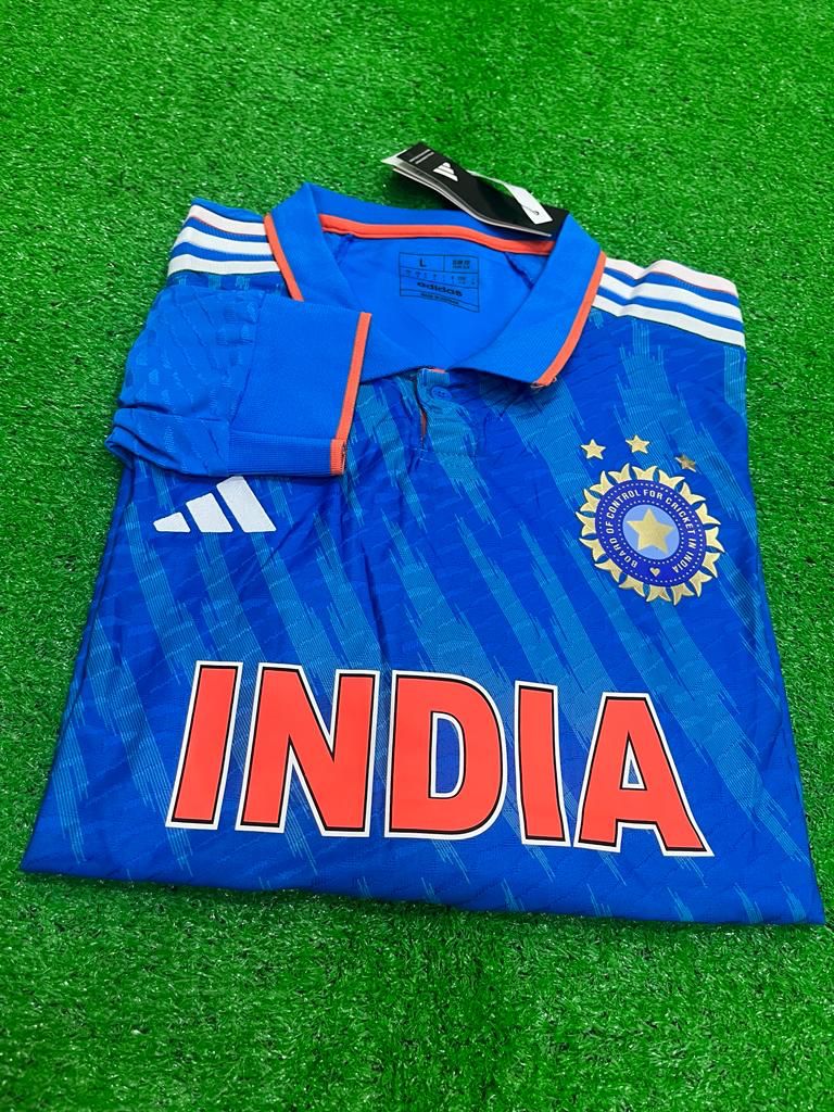 India ICC Cricket World Cup 2023 Jersey FULL SLEEVE PLAYER VERSION