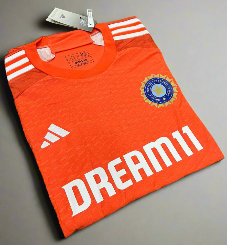 India Cricket Orange Training Jersey 2024 PLAYER VERSION