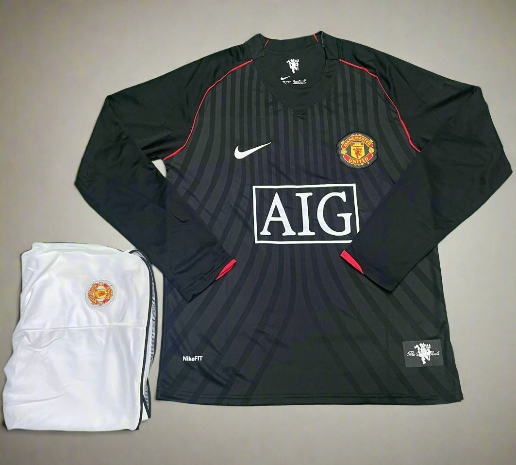 Manchester United 2007 / 2008 Away Retro Jersey FULL SLEEVE [SET]