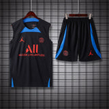 PSG Black & Blue Sleeveless Jersey With Shorts