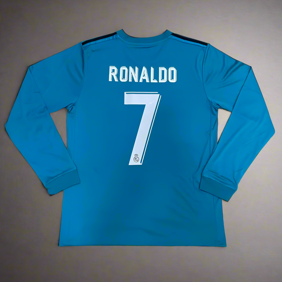 RL Madrid 2017-18 RONALDO 7 Third Retro Jersey FULL SLEEVE