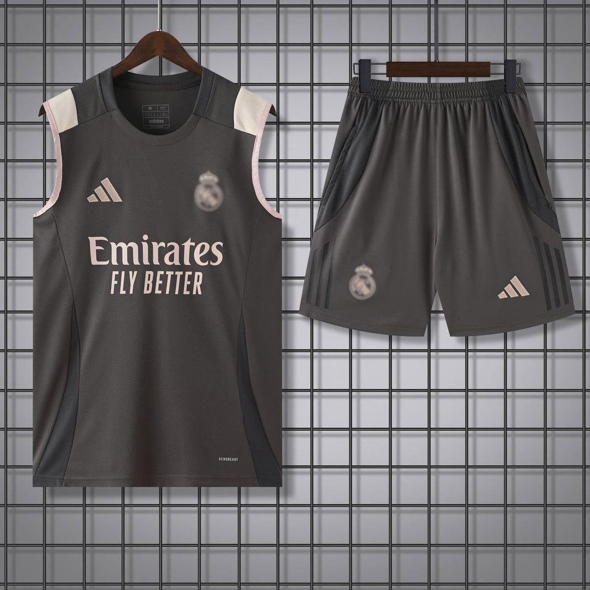 RL Madrid Grey Sleeveless Jersey With Shorts 2025