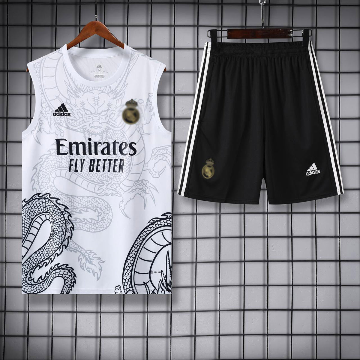 RL Madrid White Dragon Sleeveless Jersey With Shorts 2025