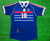 France 1998 ZIDANE 10 World Cup Home Retro Jersey
