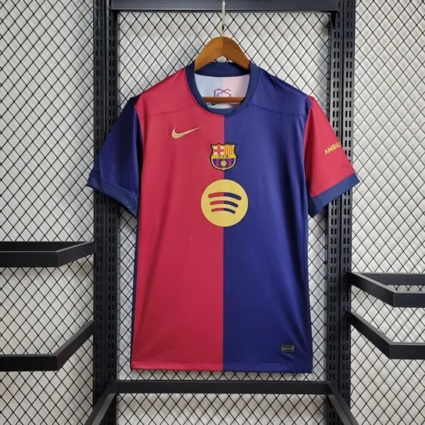 Barcelona Football Jersey Home 24 25 Season (New Spotify Logo)