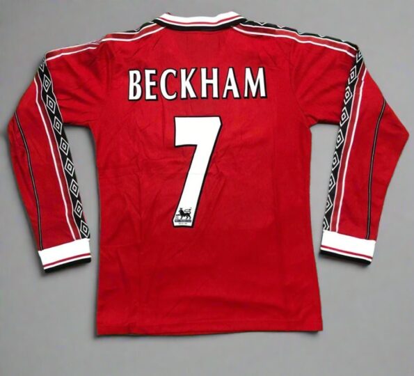 Manchester United BECKHAM 7 1998 Home Retro Jersey FULL SLEEVE