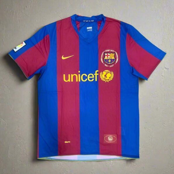 Barcelona 2007-08 UNICEF Home Retro Jersey