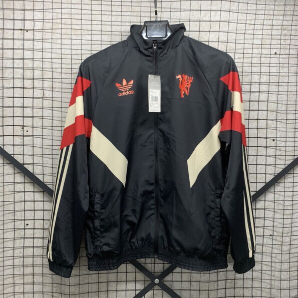 Manchester United Black Windbreaker 24 25 Season