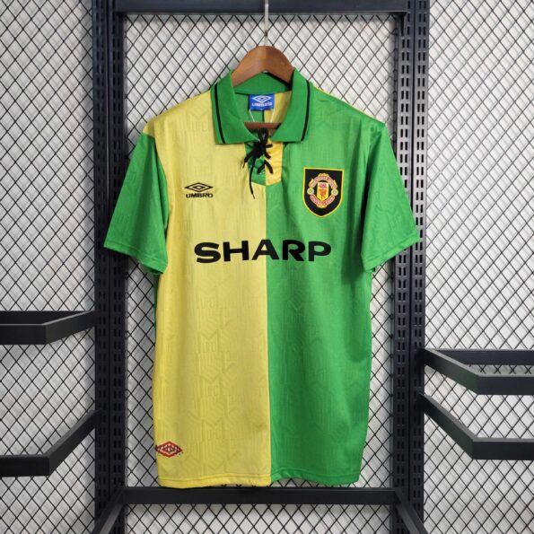 Manchester United 1992-94 Away (Green&Yellow) Retro Jersey