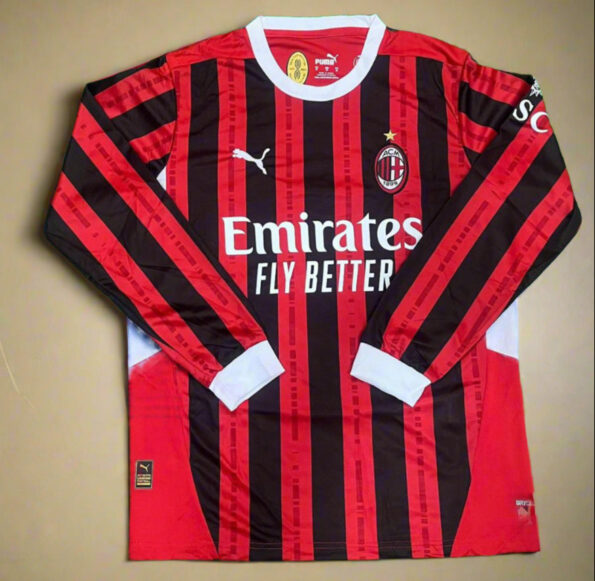 AC Milan Football Jersey Home 24 25 Season FULL SLEEVE