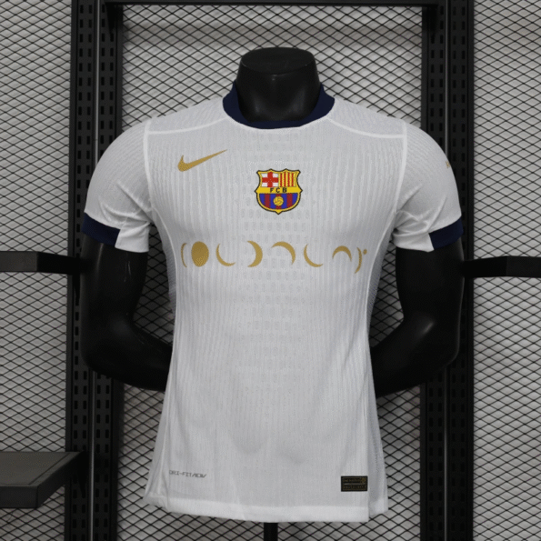 Barcelona x Coldplay White Special Edition Jersey PLAYER VERSION