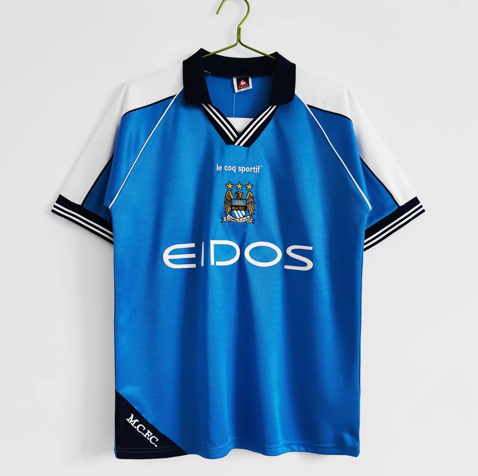 ウェア Manchester City Home Uniform 1999/2000 Manchester City 1999-2000 Home Retro Jersey - Fanaacs
