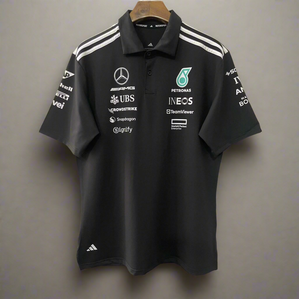 AMG_Black_Polo_Square (1) Mercedes AMG Petronas F1 Black Polo Shirt