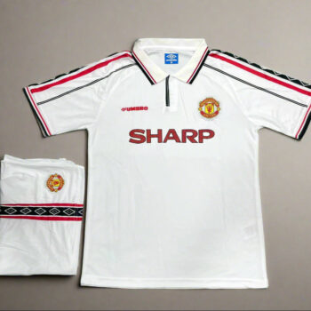 Manchester United 1998 White Retro Jersey [SET]