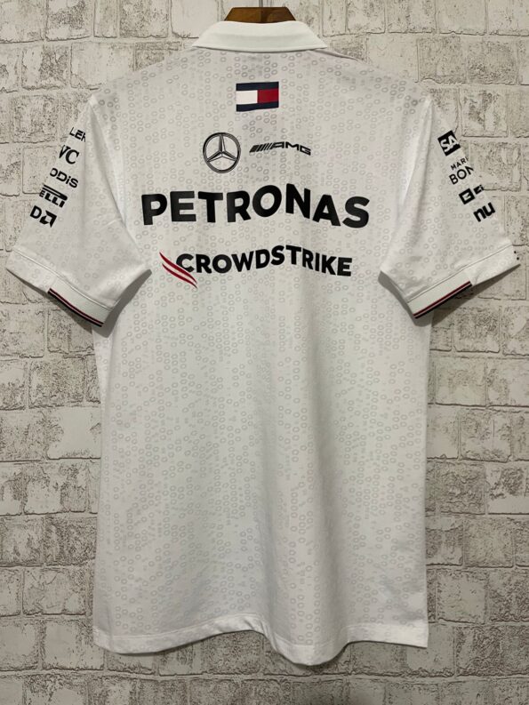Mercedes AMG Petronas F1 2023 White Polo Shirt