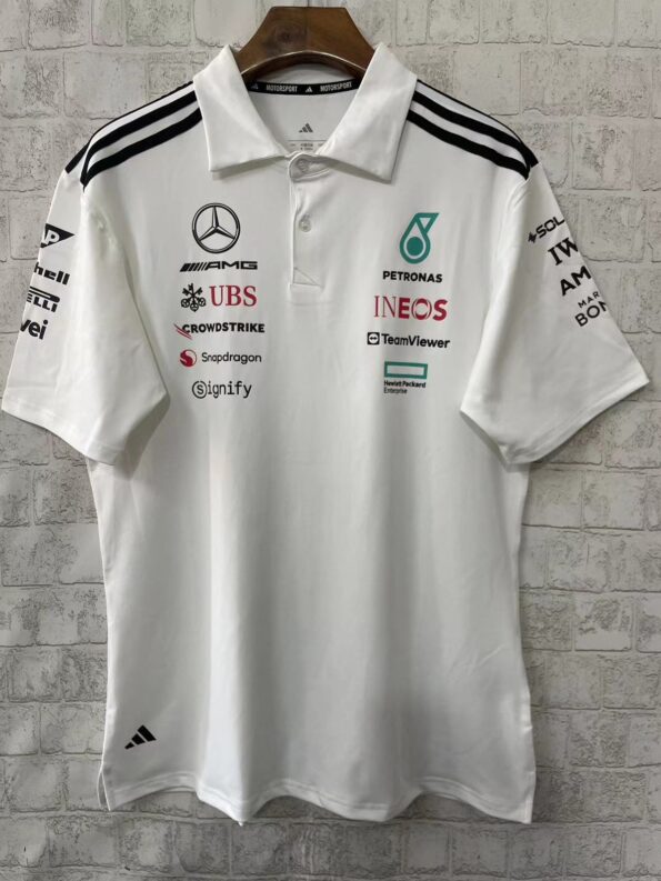 Mercedes AMG Petronas F1 Team White Polo Shirt