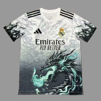 Real Madrid White & Green Dragon Jersey