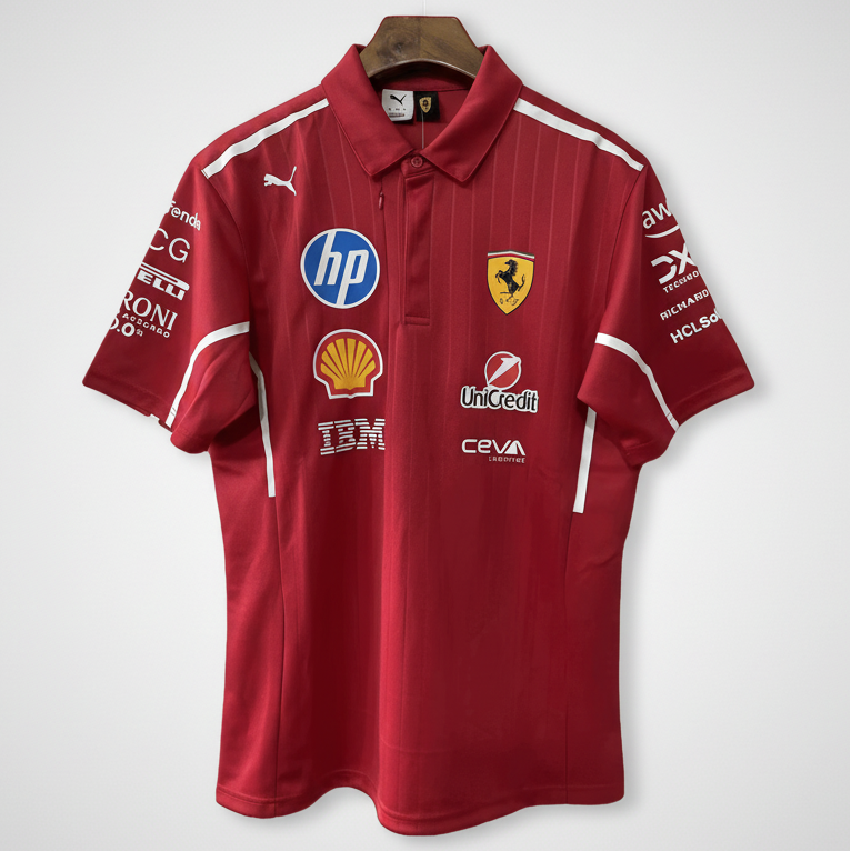 FerreariRedPoloV2-1 Ferrari F1 Red Polo Shirt